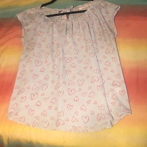 LC Lauren Conrad Print Pleated Top size Large